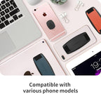 Sinjimoru Detachable Phone Grip Kickstand for Wireless Charging Compatible Phone Finger Holder for iPhone & Smartphones. Sinji Mount S-Grip Black