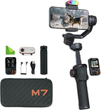 Hohem iSteady M7 Gimbal Stabilizer for iPhone,3-Axis Gimbal for Smartphone w/AI Tracking,Detachable Remote,Extendable Pole,Magnetic Light,Phone Stabilizer for Video Recording - Hohem M6 Kit Upgrade