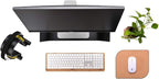 SAMDI Wooden Computer Monitor Stand, Desktop Accessories, Laptop Stand, Notebook Stand, for MacBook Stand (Oak Wood Black)