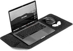 DELTAHUB - Minimalistic Felt Desk Protective Pad, Anti-Fray, Anti-Slip, Easy to Clean, Easy Glide, Long Lasting, Sleek Design, Comfortable, Resistant, Desk Mat, PC, Mac, Laptop - Medium (12x35inch)