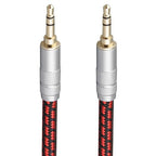 Audiophile High Purity Copper Aux Audio Cable 3.5mm Male to 3.5mm Male Audio Auxiliary Cord Gold-Plated Stereo HiFi Adapter Cable (Straight to Straight, 6.5ft/2m)