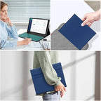 Keyboard Case for Samsung Galaxy Tab A9 Plus 5G 11 inch 2023 (SM-X210/X216/X218), 7 Color Backlit Detachable Keyboard Bluetooth, Smart Folio Cover with S Pen Holder for Galaxy Tab A9+ 11"（Dark Blue