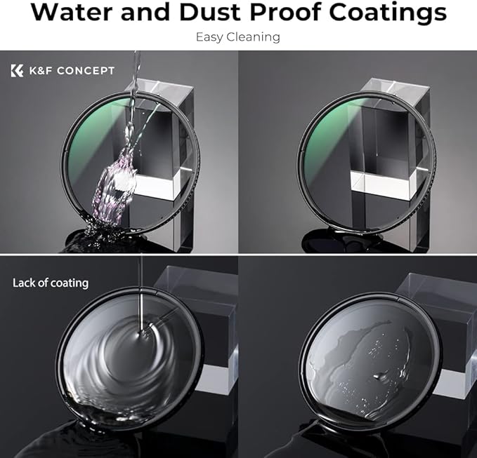K&F CONCEPT 37mm Circular Polarizers Filter Polarizing Filter 28 Multi-Layer Coated Super Slim High Definition CPL Lens Filter (Nano-X Series)