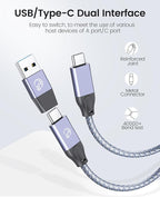 ORICO 7 Port USB Hub 10Gbps, Aluminum USB 3.2 Gen 2 Hub, 6 USB 3.2 Data Ports, PD 60W Ports, 1.64Ft C to C Cable, USB Data Hub for Laptop
