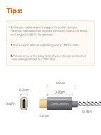 CableCreation USB A to USB C Short Cable 1FT 10Gbps, 3A Fast Charging, USB-C 3.1 Gen 2 for Carplay Android Auto, Type C Cord for iPhone 16 15 Pro SSD Galaxy MacBook Pixel iPad
