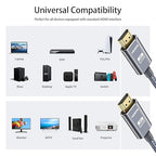 LEADSTAR HDMI Cable 4K 15 ft / 4.5m, High Speed HDMI 2.0 Cord Braided | 4K@60Hz, Ultra HD, 2160p, ARC, HDR, 3D, HDCP 2.2 | for Xbox, PS5, TV, Laptop, Monitor