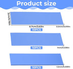 30 Pcs 2.6 * 0.8 Inches Silicone Thermal Pad Reusable CPU Thermal Pad Heat Resistant Conductive Silicone Pads Non Conductive Heat Resistance Cover for Laptop Heatsink CPU GPU LED Cooler