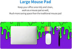 Gaming Mouse Pad Abstract Dripping Design Desk Mat Desk Pad Large Gaming Mouse Pad E-Sports Office Keyboard Pad Computer Mouse Non-Slip Computer Mat Gift for Teen Boyfriend Girlfriend