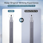 MoKo Pen Tips for Surface Pen (3 Packs, Original HB Type), Original Surface Pen Tips Replacement Kit fit Microsoft Surface Pro 2017 Pen (Model 1776) / Surface Pro 4 Pen, Original Pen Nibs for Surface