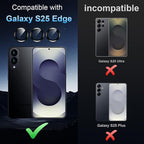 Korecase for Galaxy S25 Edge Camera Lens Protector, 9H Tempered Glass Anti Scratch Camera Screen Protector Shockproof Film Shcokproof Metal Ring Lens Protecor for Samsung S25 Edge,Colorful