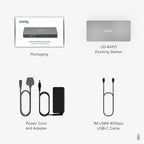 Plugable USB C Docking Station Dual Monitor, 11-in-1, USB4 40G 100W Laptop Charging Dock for Windows and Thunderbolt, 4K HDMI 2.1 upto 120Hz, 2.5Gbps Ethernet, SD Reader, 20W USB-C Charging Driverless