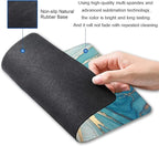 Mouse Pad, Marble Mouse Pad, Square Premium-Textured Mouse Mat Waterproof Non-Slip Rubber Base Computer Mousepads for Office Laptop Desk, Blue Marbling