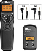 Remote Shutter Compatible for Canon, PIXEL Wireless Shutter Release Timer Remote Control E3/N3 Compatible for Canon Eos 1D 5D Mark IV 5D 6D 7D Mark R5 R6 50D 40D 30D 20D 10D D60 RP XT T7i 500D 90D
