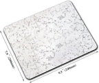 White Marble Black Texture Mouse Pads for Desk, Portable Wireless Computer Mouse pad Small Design with Women, Non-Slip Rubber Base Laptop Mousepad 9.5" x 7.9" Smooth Surface for Office & Travel