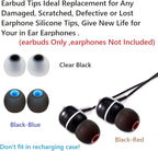 Earbud Silicone Ear Tips Earbuds Replacement Ear Tips Gels Bud for Popular in-Ear Headphones Other Inner Hole from 3.8mm - 5.1mm Earphones 9 Pairs S/M/L