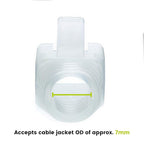 trueCABLE RJ45 Strain Relief Boots, 7.0mm Slip-On PVC Plug Cover, Transparent, 100 Pieces