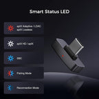 QCC Dongle Pro USB-C Bluetooth Adapter, Bluetooth 5.4 Audio Adapter with LDAC,aptX Lossless&aptX-Adaptive,Low Latency Wireless Lossless Transmitter to Connect Wireless Headphones & Earbuds