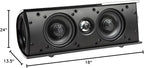 Definitive Technology ProCinema 6D - Compact 5.1 Channel Home Theater Speaker System | 250-Watt Powered Subwoofer Center Channel + 4 Speakers | Sleek Modern Looks Match Any Décor Black