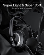 Wired Headset with Microphone for PC Laptop - 3.5mm Jack On Ear Headphones with Noise Cancelling Microphone for Boom Skype Webinars, in-line Control,Comfortable