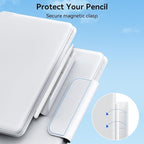 for iPad 9th Generation Case with Keyboard,Magic Style Keyboard Case for iPad 9th/8th/7th Gen 10.2 inch - Floating Cantilever Magnetic Stand Multi-Touch Trackpad (White)