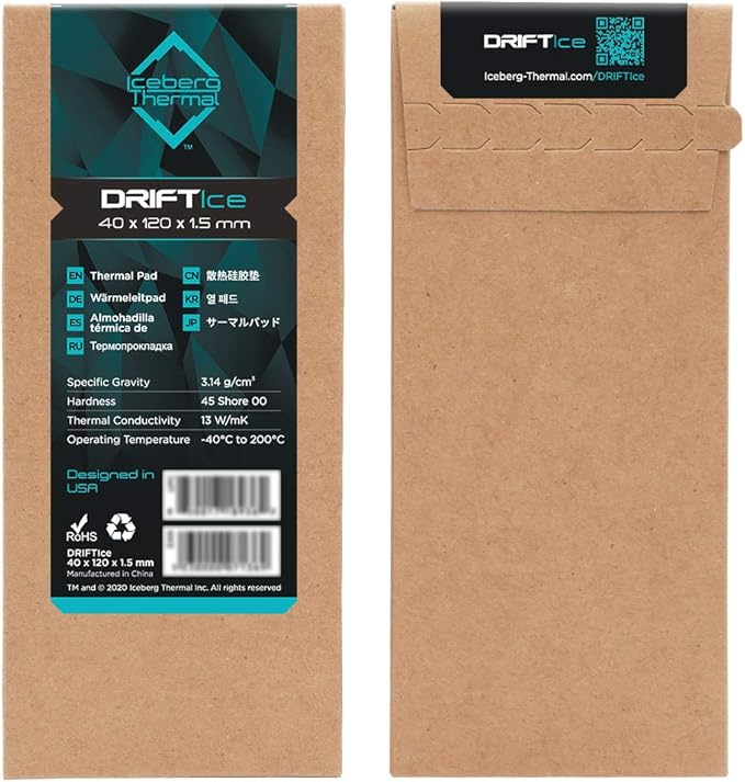 Iceberg Thermal DRIFTIce Thermal Pad 120mm x 40mm (1.5mm) (13 W/mK)