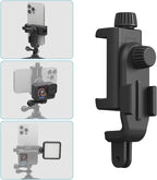 Suptig Phone Holder for Tripod, Action Camera Tripod Mount Adapter Compatible for iPhone, Gopro, DJI Action, Insta 360, Akaso, Mic, LED Light Photography Accessories