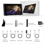XPPen Artist 24 Pro 2.5K QHD Drawing Tablet with Screen,16.7M Colors Graphics Tablet with 8192 Pen Pressure Battery-Free Tilt Stylus & 20 Shortcut Keys for Windows, Mac, Chrome, Linux, 23.8"