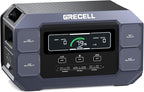 GRECELL Solar Generator 2200W Portable Power Station 1126Wh (4800W Peak), 1.25Hrs Fast Charging, LiFePO4 Battery Pack with 4×2200W AC Outlets, 2×PD 100W, Solar Generator for Home Use Outdoor RV