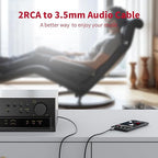 3.5mm to RCA Cable (3Feet/1M),3.5 mm 1/8 to RCA 2-Male Headphone Jack Adapter HiFi Sound Splitter Auxiliary Cord for Smartphone,MP3 Players,Laptops,Tablet,Speaker