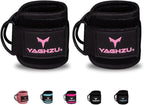 Ankle Straps for Cable Machines Women - Adjustable Gym Ankle Strap for Cable Machine, Neoprene Padded Cable Straps, Durable Leg Strap with Cable Cuff, Glute Kickback Ankle Strap with D Rings