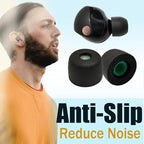 Memory Foam Ear Tips for Sony WF-1000XM5 Earbuds Tips for WF-1000XM5 WF-1000XM4 Earbuds Case, 3 Pairs Medium Black
