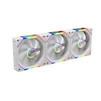 GAMDIAS AEOLUS P2-1203 120mm ARGB PWM Fan (3 Pack, no Hub), Include Reverse Fan Blade x3 & Controller, ARGB Sync, Easy Installation & Cabless Daisy-Chain Design, Silent Operation, Up to 2400RPM, White