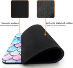 Mouse Pad, Cute Glitter Mermaid Scale Mouse Pads for Desk, 9.5" x 7.9" Non-Slip Rubber Base Computer Mousepad with Women, Portable Square Design for Wireless Mouse and Pad Laptop Office & Travel