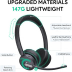 Yealink BH70 Dual Wireless Headset with Mic for Work, Bluetooth Headphone with Teams Certification, up to 35h Talk Time, 147g All-Day Wearing Comfort, Perfect for Open Office Home Hybrid Work, USB-A