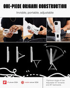 MOFT x Shantell Martin Phone Tripod Wallet for iPhone, Mulit-Angles, Lightweight & Portable Phone Stand, MOVAS Vegan Leather Phone Wallet, Strong Magnets, NFC Card Holder, Misty Cove (with Card Slot)