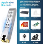 10Pcs 1.25Gbps RJ45 Copper SFP, 10/100/1000Base-T transceiver Module 100m for Switch, Router, Firewall, Network Card, Media Converter etc