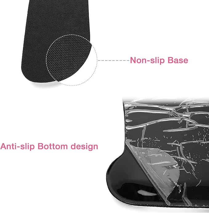 MOSISO Wrist Rest Support for Mouse Pad & Keyboard Set, Ergonomic Mousepad Non-Slip Base Home/Office Pain Relief & Easy Typing Cushion with Neoprene Cloth & Raised Memory Foam, Peacock Green