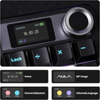 EPOMAKER X Aula F108 PRO Wireless Gaming Keyboard with Screen, 8000mAh Battery, 104 Hot-Swappable and Programmable Keys and Knob, RGB Backlight, for Mac/PC/Android (Blue&White&Black)