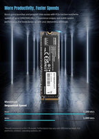 KLEVV CRAS C715 256GB M.2 2280 NVMe PCIe Gen3x4 Laptop & Desktop, up to 3000MB/s (K256GM2SP0-C7T)
