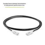 TRUECABLE Cat6 Component Rated Patch Cable, Unshielded (U/UTP), 5ft, Black, 28AWG Solid Copper, Snagless 10G High-Speed Ethernet Cable, PoE++ 4PPoE 100W, UL Listed, RoHS-3, 1 Pack