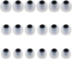 Silicone Replacement Earbud Tips Earbud Covers Fit for in-Ear Headphones (Inner Hole 3.8mm -5.1mm) Earbud Replacement Tips Earbud Rubber Tips 9 Pairs S/M/L, transparent/Black