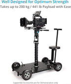 PROAIM Telescopic 27"- 42" Bazooka with Euro/Elemac Mount & Quick Lock Lever. for Camera Dolly/Slider/Jib/Crane Setup. Payload up to 200kg / 441lb. (BZ-286-00)
