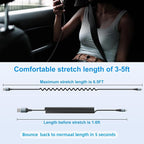 iPhone Charger Cable 6FT for Car, Coiled Lightning Cable [Apple MFi Certified] 2 Pack 6 Feet Lightning Cord Compatible with iPhone14 13/12/11 Pro Max/XS MAX/XR/XS/X/8/7/Plus/6S iPad/iPod - Black