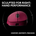 Logitech G PRO X Superlight 2 Wireless Gaming Mouse, 60g Pro-Grade with 5 Programmable Buttons, 44k DPI Sensor, 8kHz Report Rate, USB-C Charging for PC/Mac - Magenta
