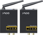 YMOO 2.4Ghz Wireless Audio Transmitter Receiver,192kHz/24bit HiFi Audio,20ms Ultra Low Latency,320ft Long Range RCA Jack Adapter for Speaker/soundbar to TV/PC/CD Player/Computer/Projector