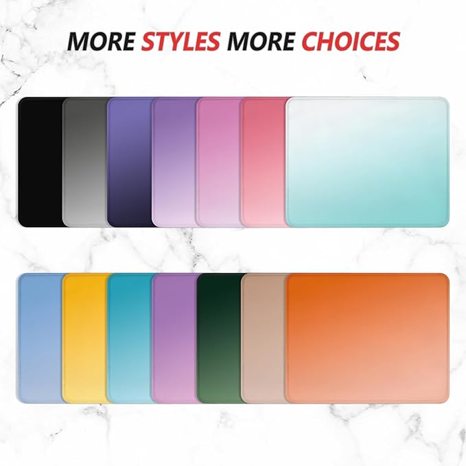 ITNRSIIET Mouse Pad Non-Slip Rubber Base Smooth Surface Stitched Edges Waterproof Durable Compatible with All Mice for Office & Gaming, Desk Accessory, 10.2x8.3x0.12 inch, Lilac Gradient