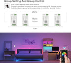 BTF-LIGHTING 5050SMD FCOB COB RGB RF Remote RC03RFB &3PCS C03RF LED Tuya LED Controller Kit 4 Zones RF 2.4GHz Wireless Remote Group Control PWM RGB (+ R G B) 4pin LED Strip DC5V DC12V DC24V