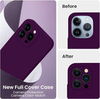 FireNova Designed for iPhone 13 Pro Max Case, Silicone [Camera Protection] Phone Case with [2 Screen Protectors], Soft Anti-Scratch Microfiber Lining Inside, 6.7 inch, Wine Red