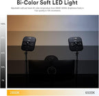 Godox ES30 Key Light, 2250Lumens Desk Light for Streaming with Extendable Desk Stand, 0-100% Brightness & 2800-6500k Color Temperature APP Control, Soft Light Panel for Streaming, Zoom Calls, YouTube