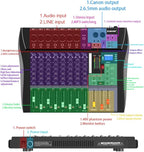 G-MARK MR80S Audio Mixer Interface USB Bluetooth Mixing Console 8 Channel 48V Phantom Power Sound Board Music Reverb For PC Stage DJ Studio Sound Controller Analog Mixer